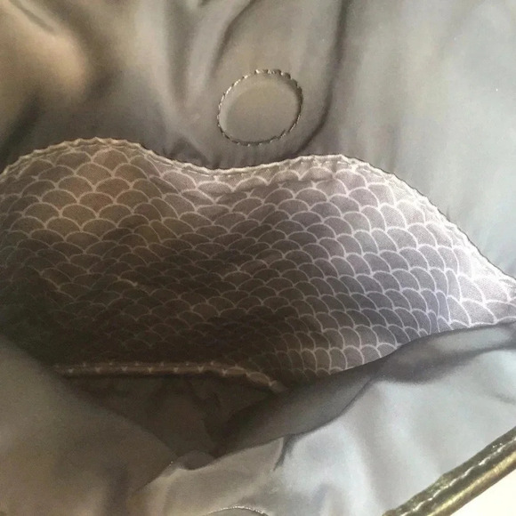 Brighton Go Go crossbody messenger bag nylon croc patent leather croc brown - Picture 7 of 9